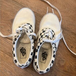 Vans Kids Checkered Black and White Sneakers